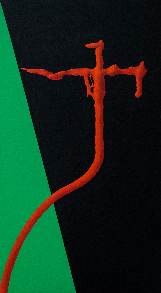 Enigma, tecnica mista su tela, 90×50 cm, 2018-blog