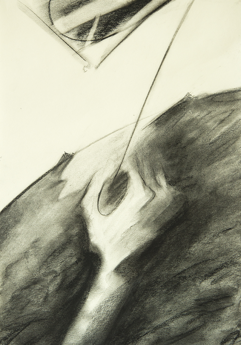 Previsioni del tempo, carboncino e grafite su carta, 29,5x21cm, 2023-blog