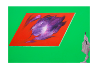 Enigma (Visitazione), tecnica mista su tela, 70x100cm, 2019 - Iacopo Pesenti