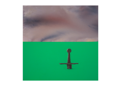 Visitazione (il sogno di un eroe), acrilico su tela, 70x70cm, 2021 - Iacopo Pesenti