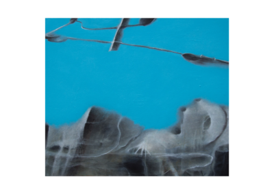 Senza titolo (silenzio), tecnica mista su tela, 60x70cm, 2026 - Iacopo Pesenti