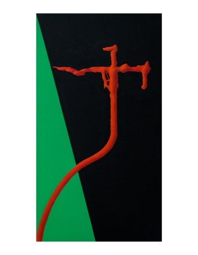 Enigma, tecnica mista su tela, 90x50cm, 2018 - Iacopo Pesenti