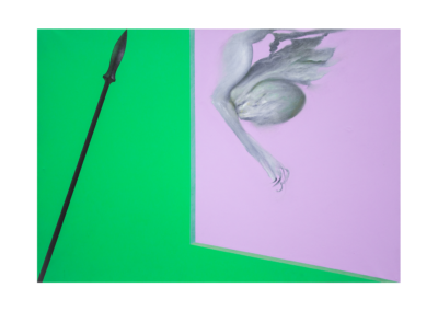 Enigma (Visitazione), tecnica mista su tela, 70x100cm, 2019 - Iacopo Pesenti